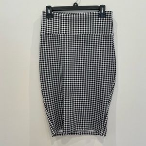 ✨ Silhouette NYC Women's gingham midi black & white pencil skirt size M